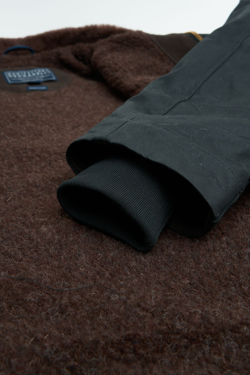 Heren dekjack met windflap en textuurrand