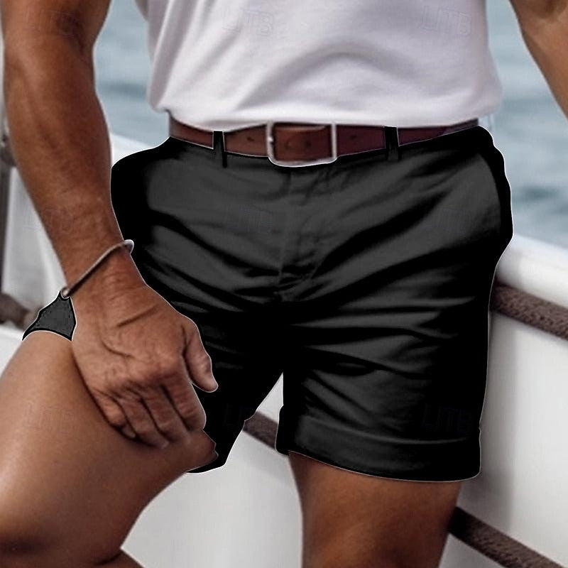 Heren zomershorts met ingewerkte tailleband en rechte zoom