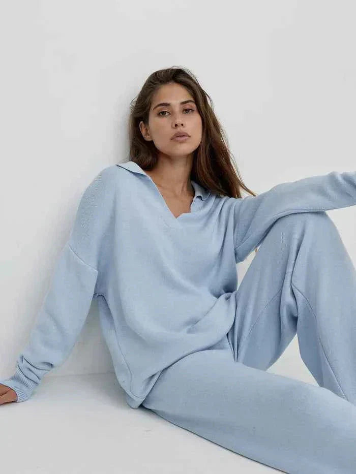 Dames set met trui en wijde broek
