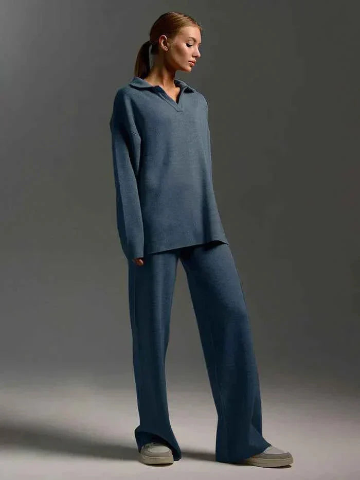 Dames set met trui en wijde broek