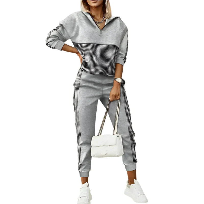 Dames 2-delige loungewear set met lange mouwen en losse broek