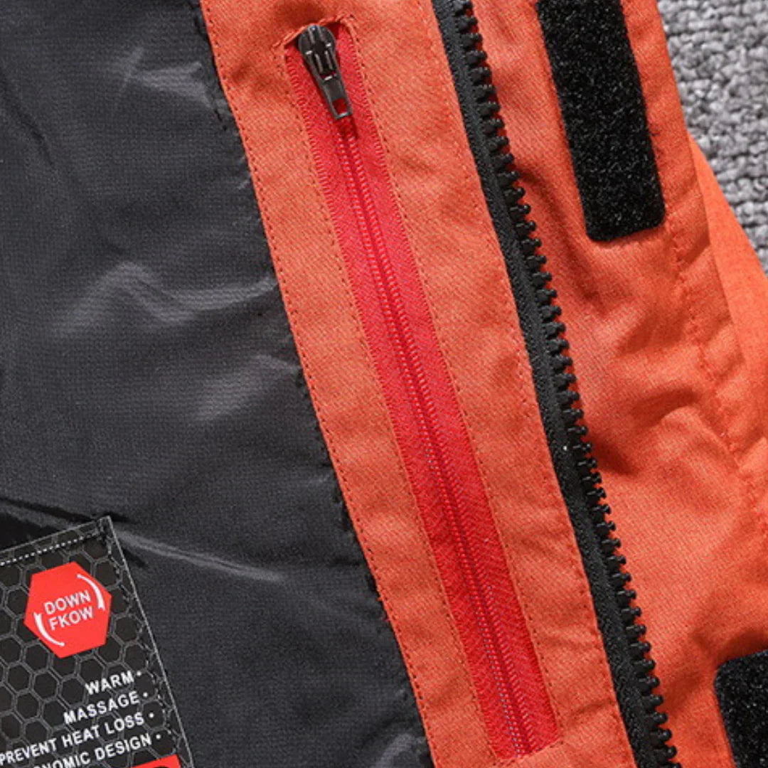 Heren winterjas met verlengde zoom