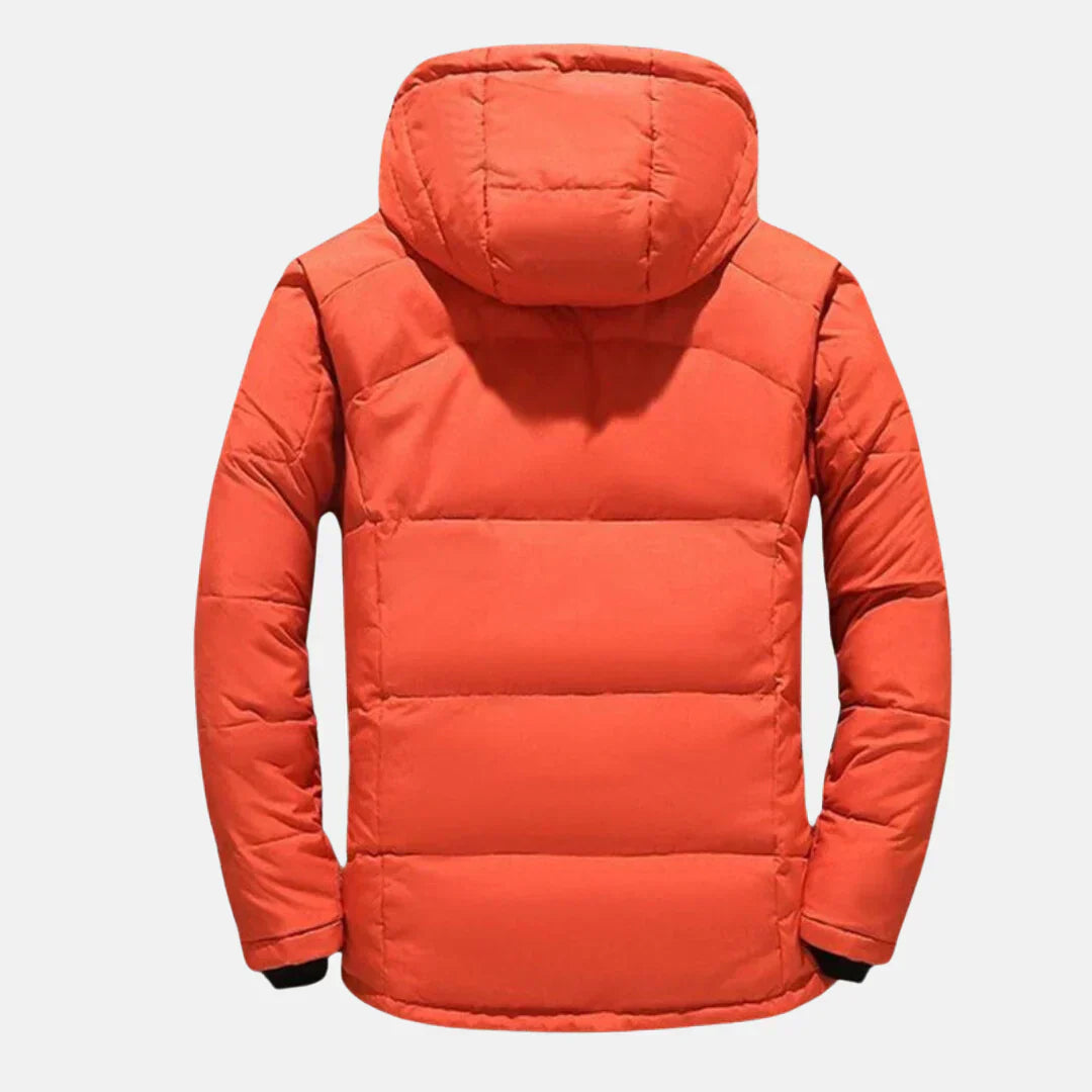Heren winterjas met verlengde zoom