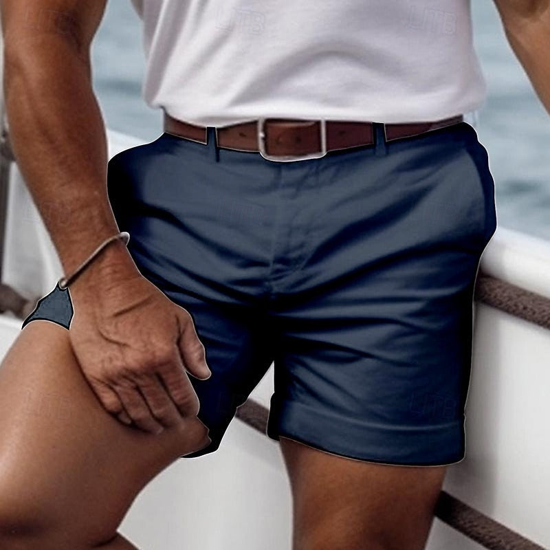 Heren zomershorts met ingewerkte tailleband en rechte zoom