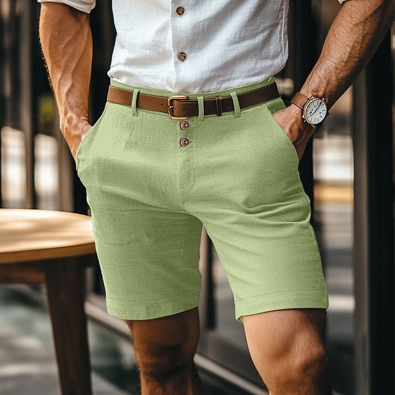 Heren shorts met knoopjessluiting en zijzakken