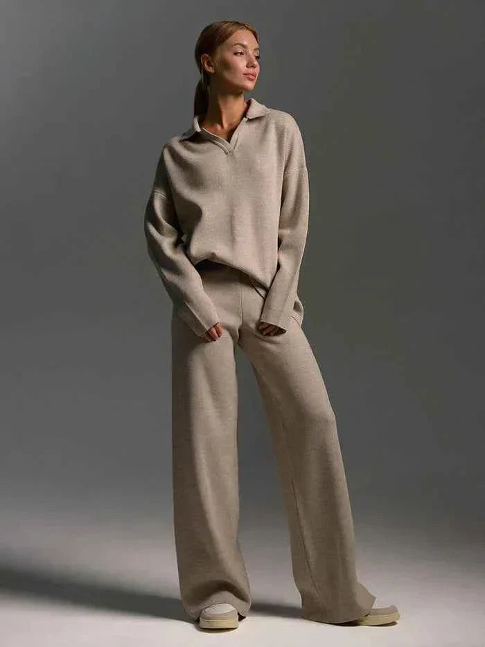Dames set met trui en wijde broek
