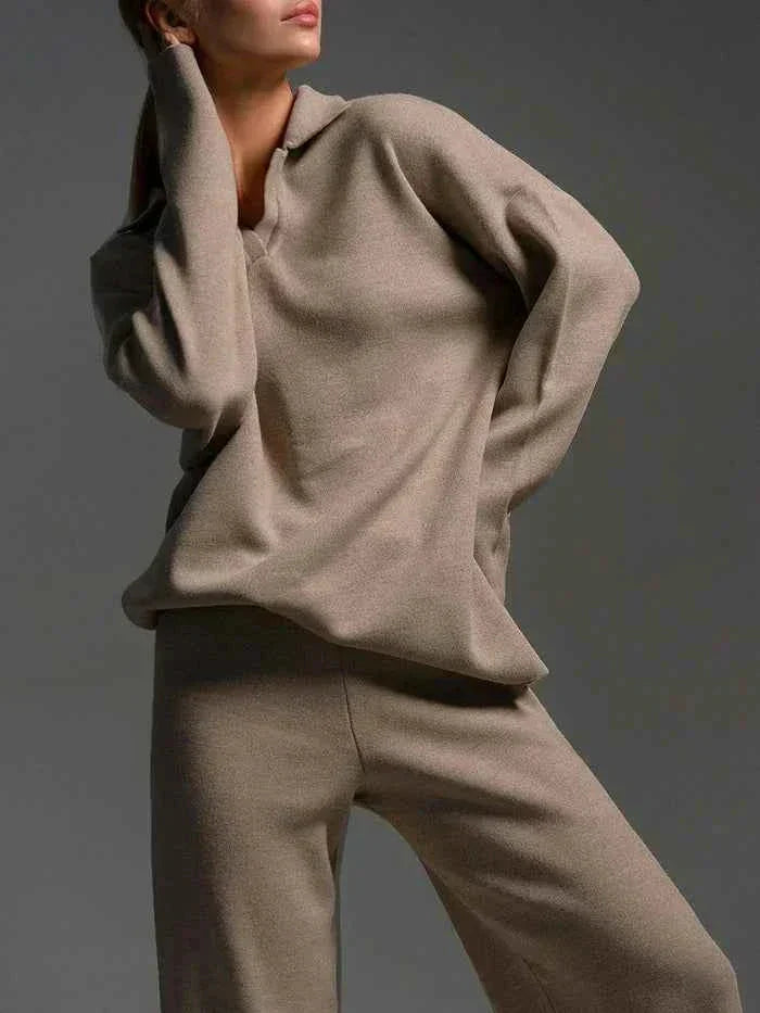 Dames set met trui en wijde broek