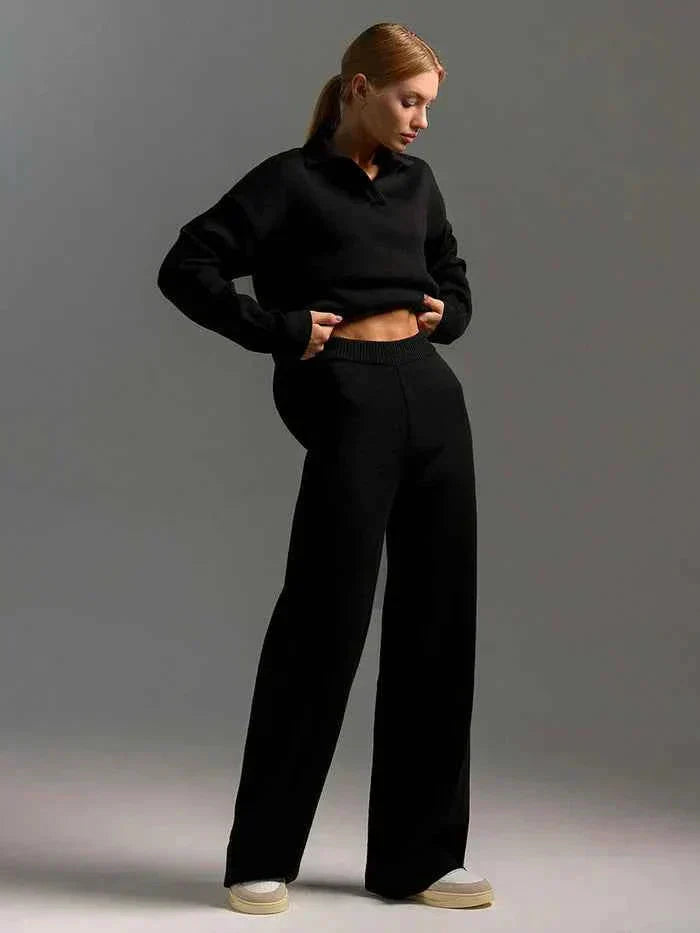 Dames set met trui en wijde broek
